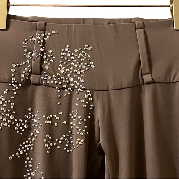 Poster‎ Girl Pants Yazmine Low-Waist Flared Embellished Studded Y2K 90s Trousers - Picture 9 of 13